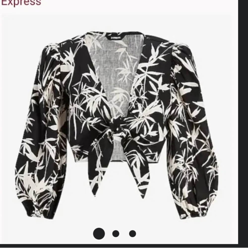 Express cropped, ties in the front, M